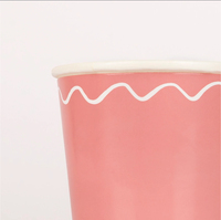 Meri Meri - Mixed Wavy Line Cups - Karışık Renkler Dalgalı Bardaklar (x8) Kategorisiz
