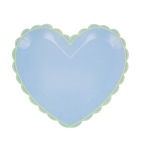 Meri Meri - Pastel Ton Kalp Tabaklar (L) (8'li) Kategorisiz