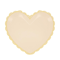 Meri Meri - Pastel Ton Kalp Tabaklar (L) (8'li) Kategorisiz