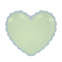 Meri Meri - Pastel Ton Kalp Tabaklar (L) (8'li) Kategorisiz