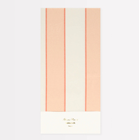Meri Meri - Peach Stripe Tablecloth - Şeftali Tonlu Çizgili Kağıt Masa Örtüsü Kategorisiz