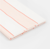 Meri Meri - Peach Stripe Tablecloth - Şeftali Tonlu Çizgili Kağıt Masa Örtüsü Kategorisiz