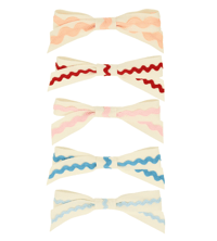 Meri Meri - Ric Rac Bow Hair Clips - Kurdele Saç Tokası (x5) Kategorisiz