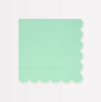 Meri Meri - Sea Foam Green Large Napkins - Deniz Köpüğü Yeşili Peçeteler (L) (x16) Kategorisiz