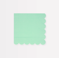 Meri Meri - Sea Foam Green Large Napkins - Deniz Köpüğü Yeşili Peçeteler (S) (x16) Kategorisiz