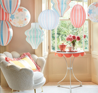 Meri Meri - Stars & Stripes Lanterns - yıldızlar & Çizgili Fenerler (3'lü) Kategorisiz