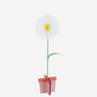 Meri MeriMeri Meri - 3 Large Stand Up Flower Decorations - 3'lü Büyük Ayaklı Çiçek Dekorasyonu298320