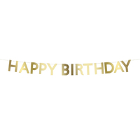 Meri MeriMeri Meri - Altın Varaklı Happy Birthday Asılan Süs287979