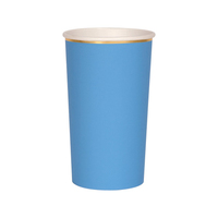 Meri MeriMeri Meri - Bright Blue Highball Cups - Parlak Mavi Bardaklar - L - 8'li181405