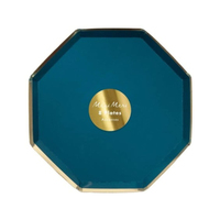 Meri MeriMeri Meri - Dark Teal Side Plates - Koyu Turkuaz Tabaklar - M - 8'li181342