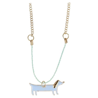 Meri MeriMeri Meri - Enamel Sausage Dog Necklace - Sosis Köpek Kolye223119