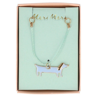 Meri MeriMeri Meri - Enamel Sausage Dog Necklace - Sosis Köpek Kolye223119