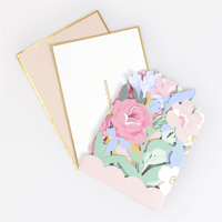 Meri MeriMeri Meri - Floral Congratulations Concertina Card - Çiçekli Tebrik Kartı302469