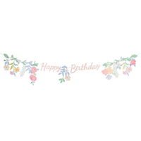 Meri MeriMeri Meri - Floral Happy Birthday Garland - Çiçekli Happy Birthday Asılan Süs302442