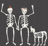 Meri MeriMeri Meri - Giant Jointed Skeletons - Dev İskelet Dekorlar (3'lü)279744