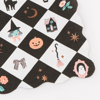 Meri MeriMeri Meri - Halloween - Patchwork Desenli Cadılar Bayramı Büyük Peçete - L - 16 Adet303432