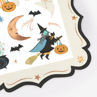 Meri MeriMeri Meri - Halloween - Süslü Kenarlı Cadılar Bayramı Büyük Peçete - L - 16 Adet303405