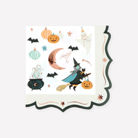 Meri MeriMeri Meri - Halloween - Süslü Kenarlı Cadılar Bayramı Büyük Peçete - L - 16 Adet303405