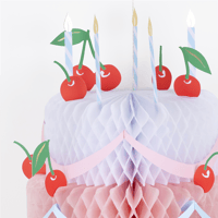 Meri MeriMeri Meri - Honeycomb Birthday Cake Decoration - Petek Doğum Günü Pasta Süsü299679