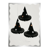 Meri MeriMeri Meri - Honeycomb Witch Hat Decorations - Cadı Şapkası Asılan Süsler (3'lü)279402