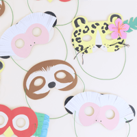 Meri MeriMeri Meri - Jungle Jamboree Party Masks - Jungle Jamboree Parti Maskeleri - 8 Adet300831