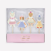 Meri MeriMeri Meri - Kitten Club Candles - Kedi Kulübü Mumlar - 4 Adet301884