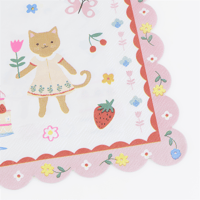 Meri MeriMeri Meri - Kitten Club Large Napkins - Yavru Kedi Kulübü Büyük Peçeteler - L - 16 Adet300705