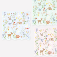 Meri MeriMeri Meri - Little Animals Large Napkins - Minik Hayvanlar Peçeteler - L - 16 Adet298977