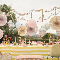 Meri MeriMeri Meri - Meri Meri x Liberty Pastel Floral Lanterns - Meri Meri x Liberty Pastel Çiçekli Fenerler - 3 Adet300579