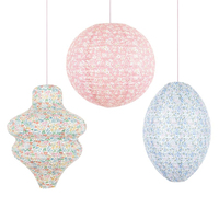 Meri MeriMeri Meri - Meri Meri x Liberty Pastel Floral Lanterns - Meri Meri x Liberty Pastel Çiçekli Fenerler - 3 Adet300579
