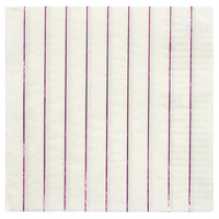 Meri MeriMeri Meri - Metallic Pink Stripe Napkins - Metalik Pembe Çizgili Peçete - S182062