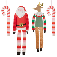 Meri MeriMeri Meri - Noel Baba ve Ren Geyiği Asılan Süsler - 4 Adet280284