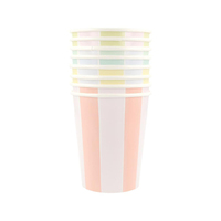 Meri MeriMeri Meri - Pastel Çizgili Bardaklar - 8 Adet282768