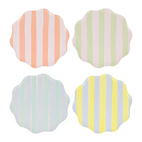 Meri MeriMeri Meri - Pastel Çizgili Tabaklar - M - 8 Adet282759