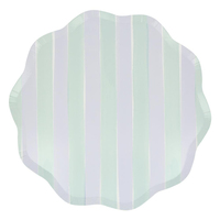 Meri MeriMeri Meri - Pastel Çizgili Tabaklar - L - 8 Adet282750