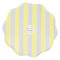 Meri MeriMeri Meri - Pastel Çizgili Tabaklar - L - 8 Adet282750