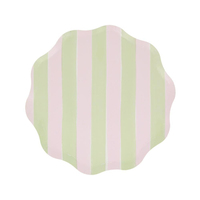 Meri MeriMeri Meri - Pastel Çizgili Tabaklar - M - 8 Adet282759