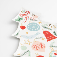 Meri MeriMeri Meri - Patterned Christmas Tree Plates - Yeni Yıl Ağacı Şekilli Tabaklar - 8'li217603