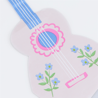 Meri MeriMeri Meri - Pink Guitar Shaped Napkins - Pembe Gitar Şekilli Peçeteler - 16 Adet300723