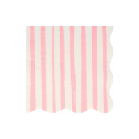 Meri MeriMeri Meri - Pink Stripe Large Napkins - Pembe Çizgili Peçeteler L - 16 Adet222552