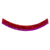 Meri MeriMeri Meri - Red & Pink Tinsel Fringe Garland - Kırmızı & Pembe Püsküllü Asılan Süs199065