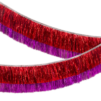 Meri MeriMeri Meri - Red & Pink Tinsel Fringe Garland - Kırmızı & Pembe Püsküllü Asılan Süs199065