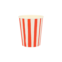 Meri MeriMeri Meri - Red Stripe Cups - Kırmızı Çizgili Bardaklar - 8'li224478