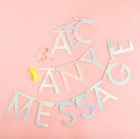 Meri MeriMeri Meri - Silver Holographic Letter Garland Kit - Gümüş Hologramlı Harf Seti160714