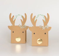Meri MeriMeri Meri - Small Reindeer With Stars Gift Bags - Ren Geyiği Hediye Çantası269689