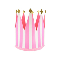 Meri MeriMeri Meri - Striped Party Crowns - Çizgili Parti Taçları - 8 Adet300525