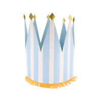 Meri MeriMeri Meri - Striped Party Crowns - Çizgili Parti Taçları - 8 Adet300525
