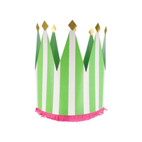 Meri MeriMeri Meri - Striped Party Crowns - Çizgili Parti Taçları - 8 Adet300525