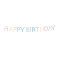 Meri MeriMeri Meri - Tırtıklı Pastel Happy Birthday Asılan Süs287961
