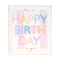 Meri MeriMeri Meri - Tırtıklı Pastel Happy Birthday Asılan Süs287961